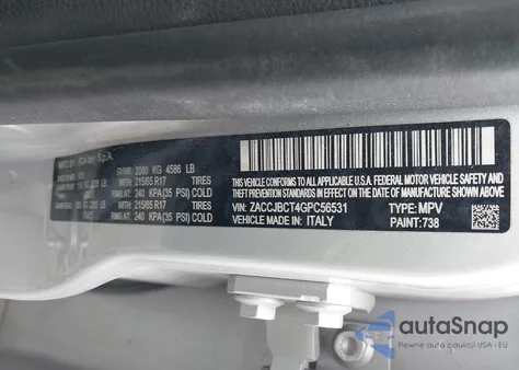 2016 Jeep Renegade Trailhawk из США, поврежденный, VIN ZACCJBCT4GPC56531